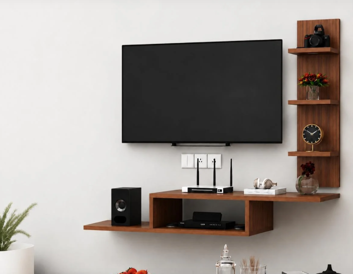 Meuble TV Mural + Étagères