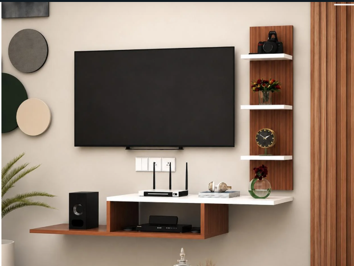 Meuble TV Mural + Étagères