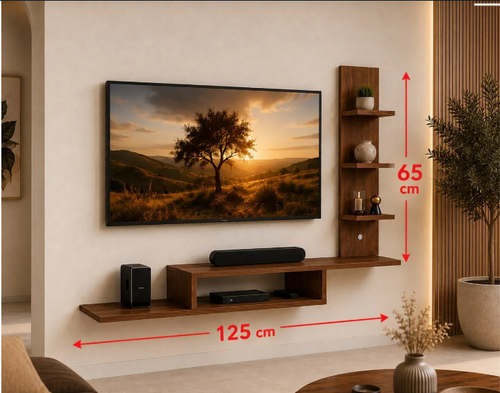 Meuble TV Mural + Étagères
